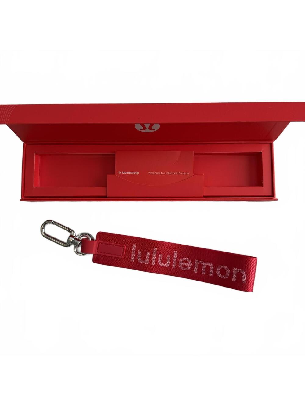 NEW Lululemon Collective Pinnacle Never Lost Keychain Red with Box